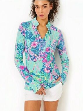 NWT Lilly Pulitzer Cassie popover Beach You To It, Medium